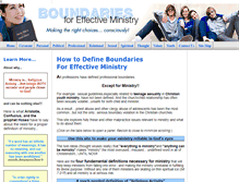 Tablet Screenshot of boundaries-for-effective-ministry.org